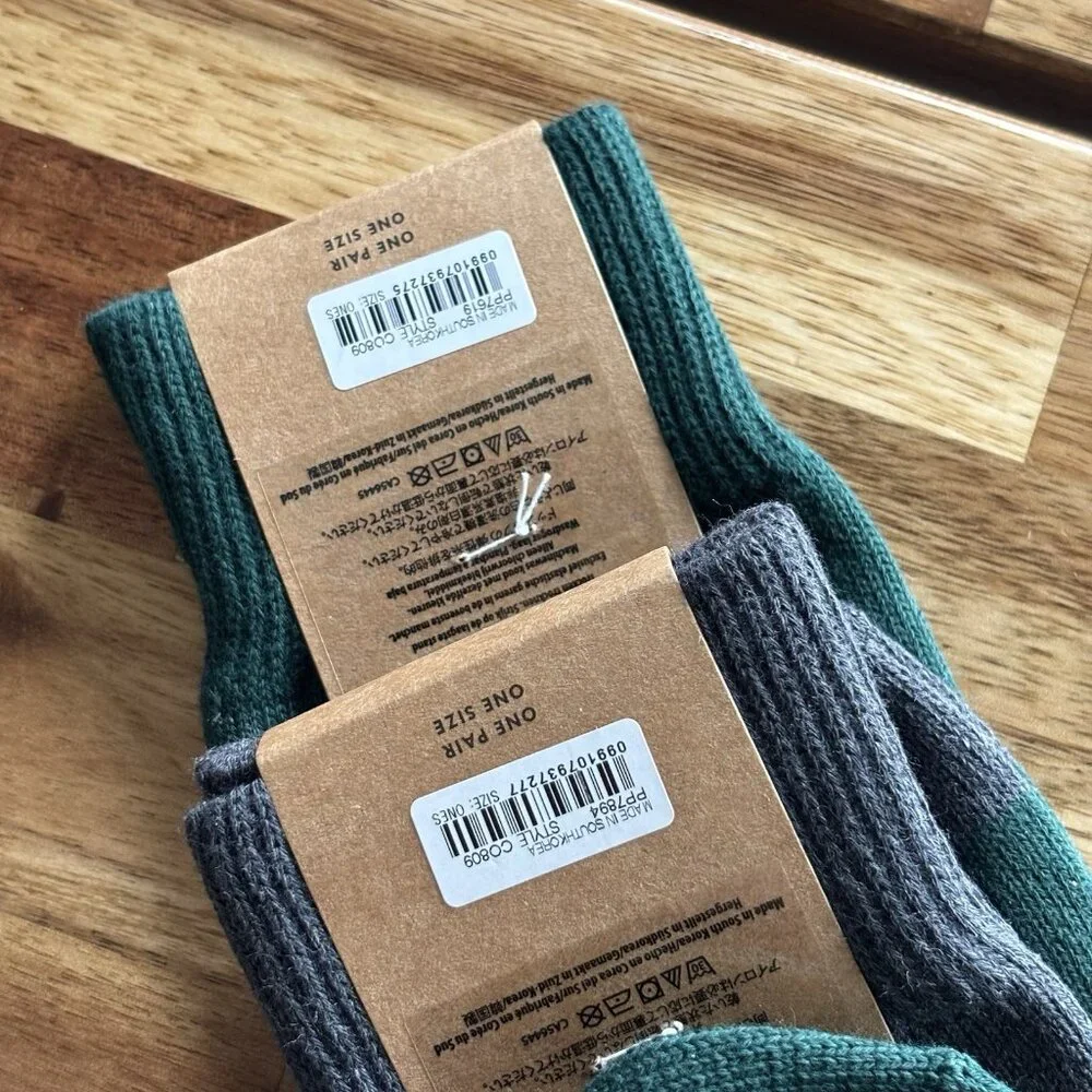 J. Crew Lot Of 2 Dress Socks Dog Christmas Hat Embroidery Green Gray Holiday NWT